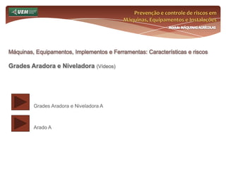 Prevenção e controle de riscos em Máquinas, Equipamentos e InstalaçõesMódulo MÁQUINAS AGRÍCOLASOnde e como se insere o EST no meio rural? Análise da NR 31 e seus dispositivos:31.16 Transporte de Trabalhadores 31.16.2 O transporte de trabalhadores em veículos adaptados somente ocorrerá em situações excepcionais, mediante autorização prévia da autoridade competente em matéria de trânsito, devendo o veículo apresentar as seguintes condições mínimas de segurança: c) cabina e carroceria com sistemas de ventilação, garantida a comunicação entre o motorista e os passageiros; d) assentos revestidos de espuma, com encosto e cinto de segurança; e) compartimento para materiais e ferramentas, mantido fechado e separado dos passageiros. 