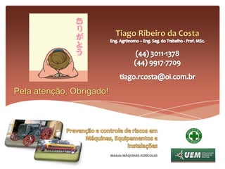 Prevenção e controle de riscos em Máquinas, Equipamentos e InstalaçõesMódulo MÁQUINAS AGRÍCOLASMáquinas, Equipamentos, Implementos e Ferramentas: Características e riscos Grades Aradora e Niveladora (Vídeos)Grades Aradora e Niveladora AArado A