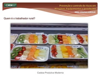 Em um segundo momento, modernizar a agricultura (tecnologia, ciência, economia e relações de trabalho): Primórdios do Agronegócio.Prevenção e controle de riscos em Máquinas, Equipamentos e InstalaçõesMódulo MÁQUINAS AGRÍCOLASQuem é o trabalhador rural? A necessidade do ser humano pelo meio rural: A modernização pós-malthusiana(CassaniTractor 40 HP 1926)