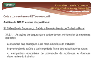Prevenção e controle de riscos em Máquinas, Equipamentos e InstalaçõesMódulo MÁQUINAS AGRÍCOLASQuem é o trabalhador rural?