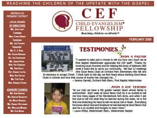 Cef Greenville Feb 2008 Newsletter