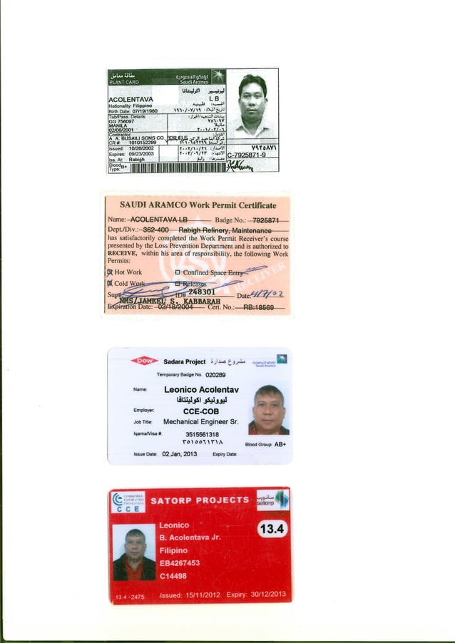 Aramco Id Card