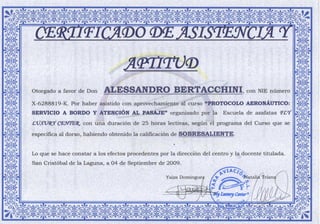 Protocol Service Spain Bertacchini 