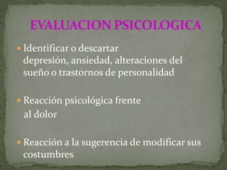 FACTORES PRECIPITANTESFatiga y estrésPrivación del sueñoFines de semana o vacacionesPeriodo menstrualAyuno o ingesta de sustancias (café nitratos, salsa de soya, vinos rojos, alcohol)Exposición a tóxicos ambientales