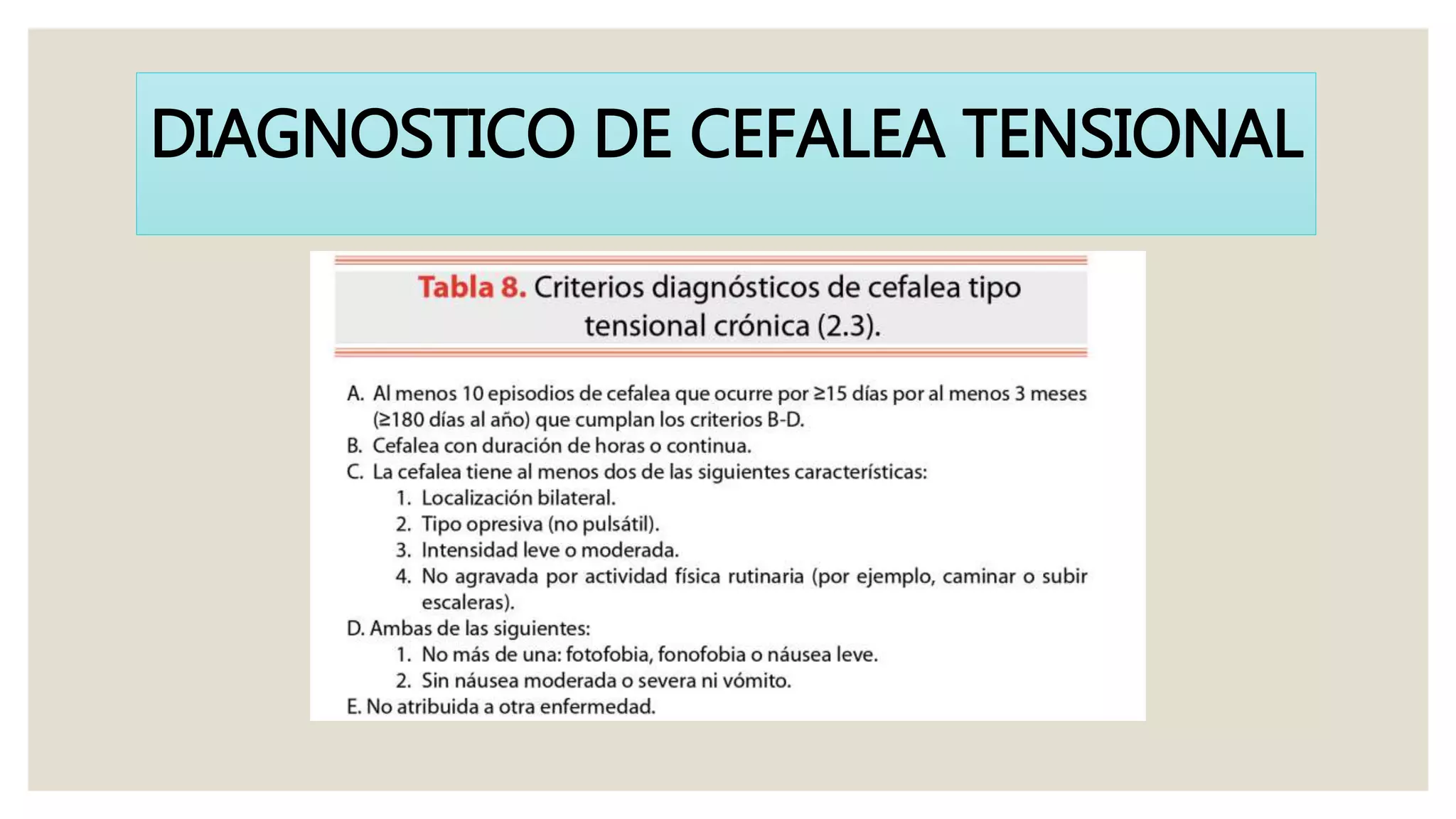 Tensonol Cefalea tensional | PPTX