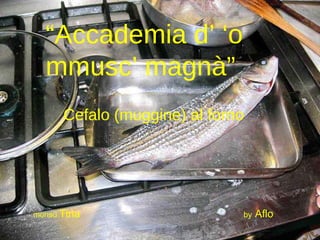 “ Accademia d’ ‘o mmusc’ magnà” Cefalo (muggine) al forno monsù  Tina   by  Aflo 