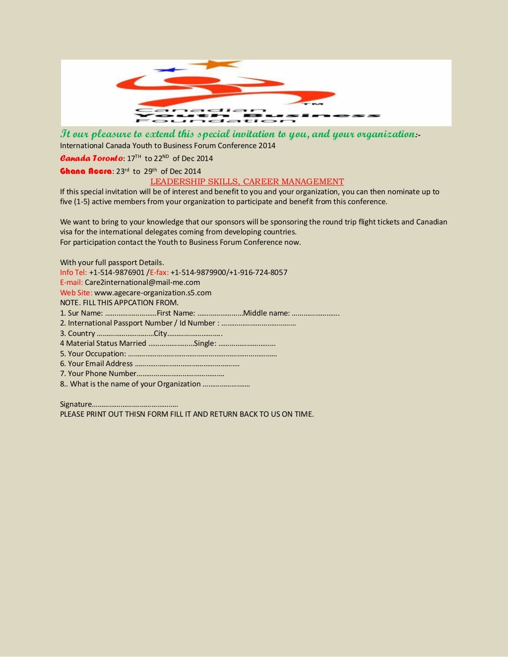 Special Invitation 2014