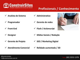 Profissionais / ConhecimentoAnalista de Sistema