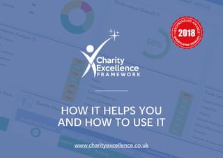 HOW IT HELPS YOU
AND HOW TO USE IT
www.charityexcellence.co.uk
 