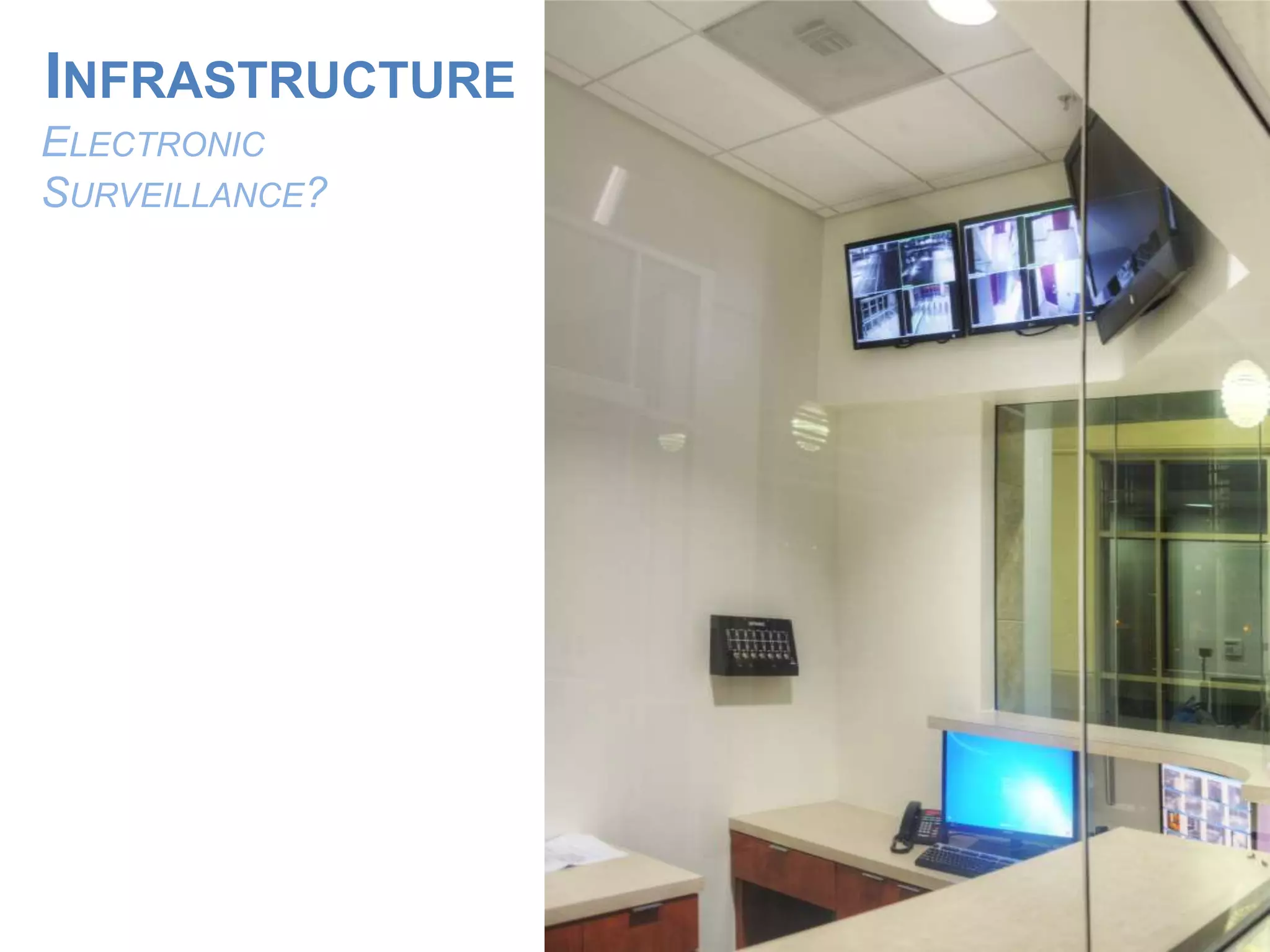 INFRASTRUCTURE
ELECTRONIC
SURVEILLANCE?
 