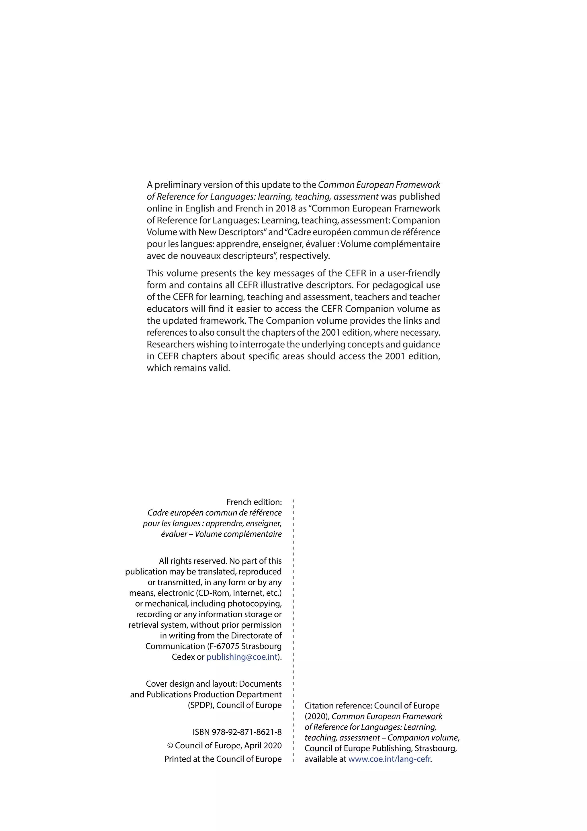 Common European Framework of Reference for Languages: Learning ...