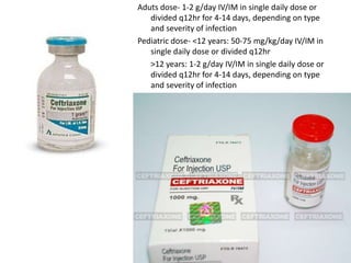 Ceftriaxone(osteomyelitis) | PPT