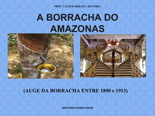 PROF. VAGNER MORAES - HISTÓRIA 
A BORRACHA DO 
AMAZONAS 
(AUGE DA BORRACHA ENTRE 1890 e 1913) 
WWW.PROFVAGNER.COM.BR 
 