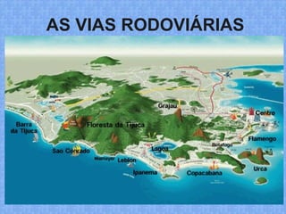 AS VIAS RODOVIÁRIAS
 