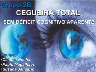 CEGUEIRA TOTAL SEM DÉFICIT COGNITIVO APARENTE Grupo 2B  ,[object Object],[object Object],[object Object],[object Object]