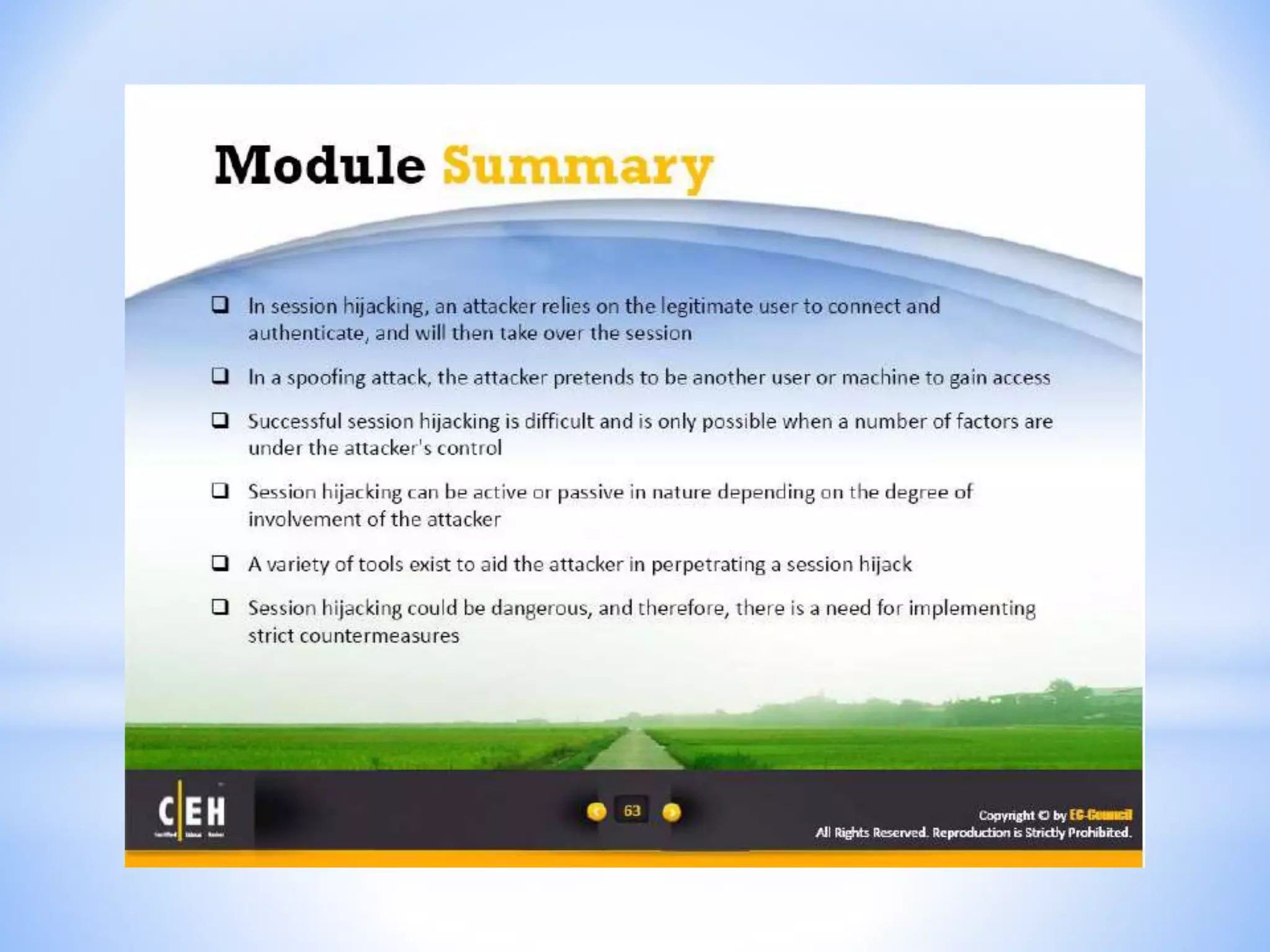 CEH - Module 11 : Session Hijacking