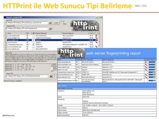 BGA | CEH
@BGASecurity
HTTPrint ile Web Sunucu Tipi Belirleme
 