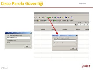 BGA | CEH
@BGASecurity
Cisco Parola Güvenliği
 