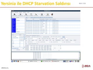 BGA | CEH
@BGASecurity
Yersinia ile DHCP Starvation Saldırısı
 