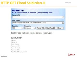 BGA | CEH
@BGASecurity
HTTP GET Flood Saldırıları-II
 