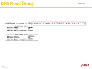 BGA | CEH
@BGASecurity
DNS Flood Örneği
 