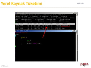 BGA | CEH
@BGASecurity
Yerel Kaynak Tüketimi
75
 