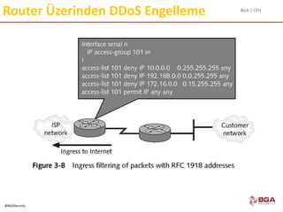 BGA | CEH
@BGASecurity
Router Üzerinden DDoS Engelleme
 