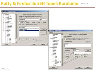 BGA | CEH
@BGASecurity
Putty & Firefox ile SSH Tüneli Kurulumu
 