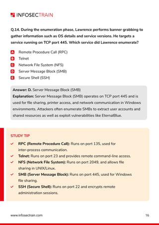 CEH Exam Practice Q&A Part 2 by InfosecTrain | PDF