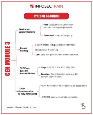 CEH Module 3 Mind Map of Scanning Networks By InfosecTrain | PDF