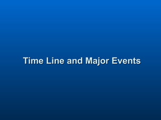 Time Line and Major Events 