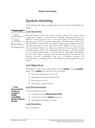 Cehv8 Labs - Module 05: System Hacking.