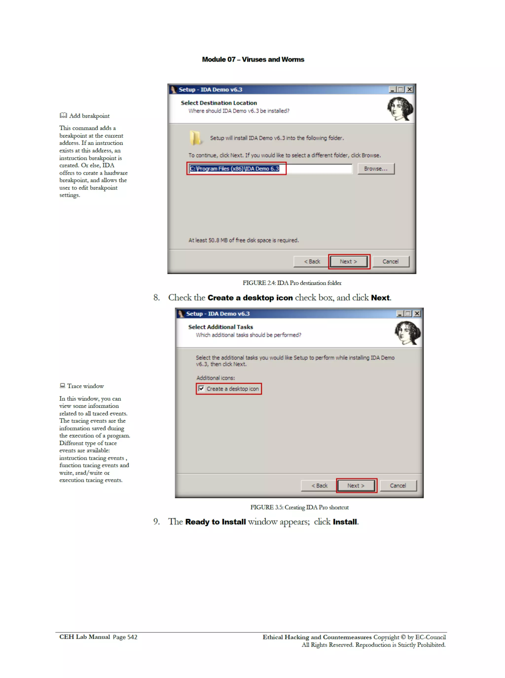 Cehv8 Labs - Module07: Viruses and Worms.