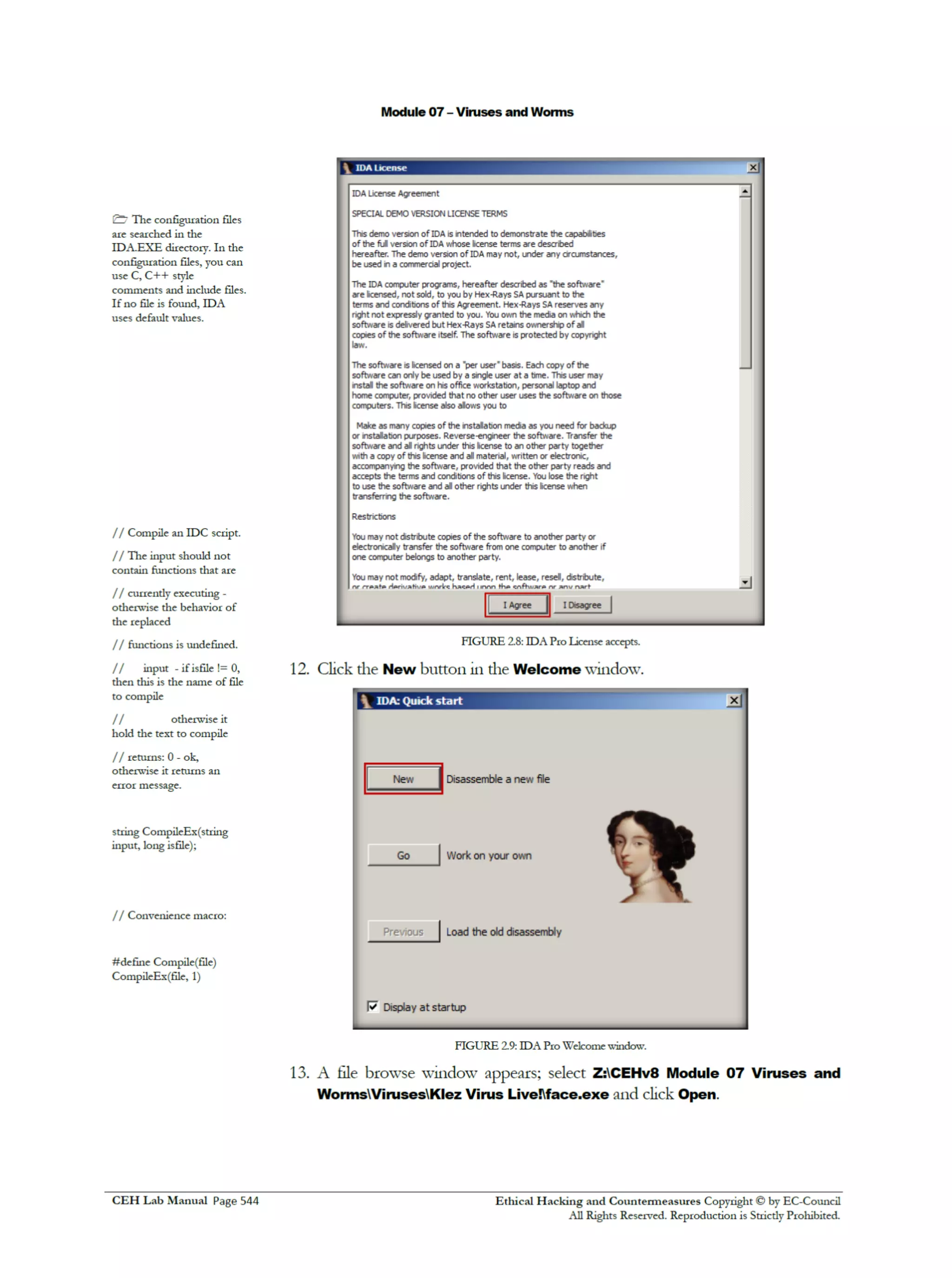 Cehv8 Labs - Module07: Viruses and Worms.