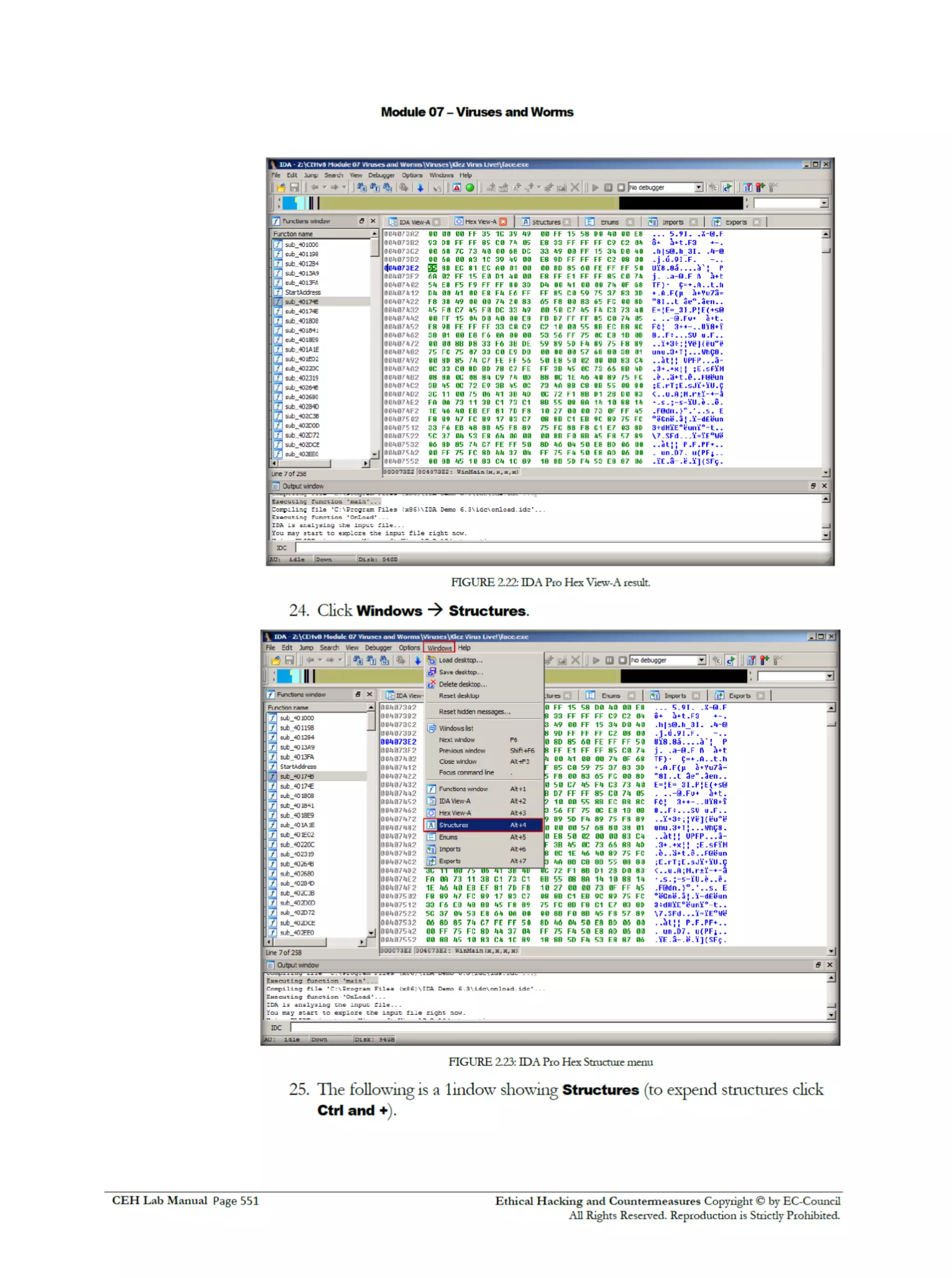 Cehv8 Labs - Module07: Viruses and Worms.