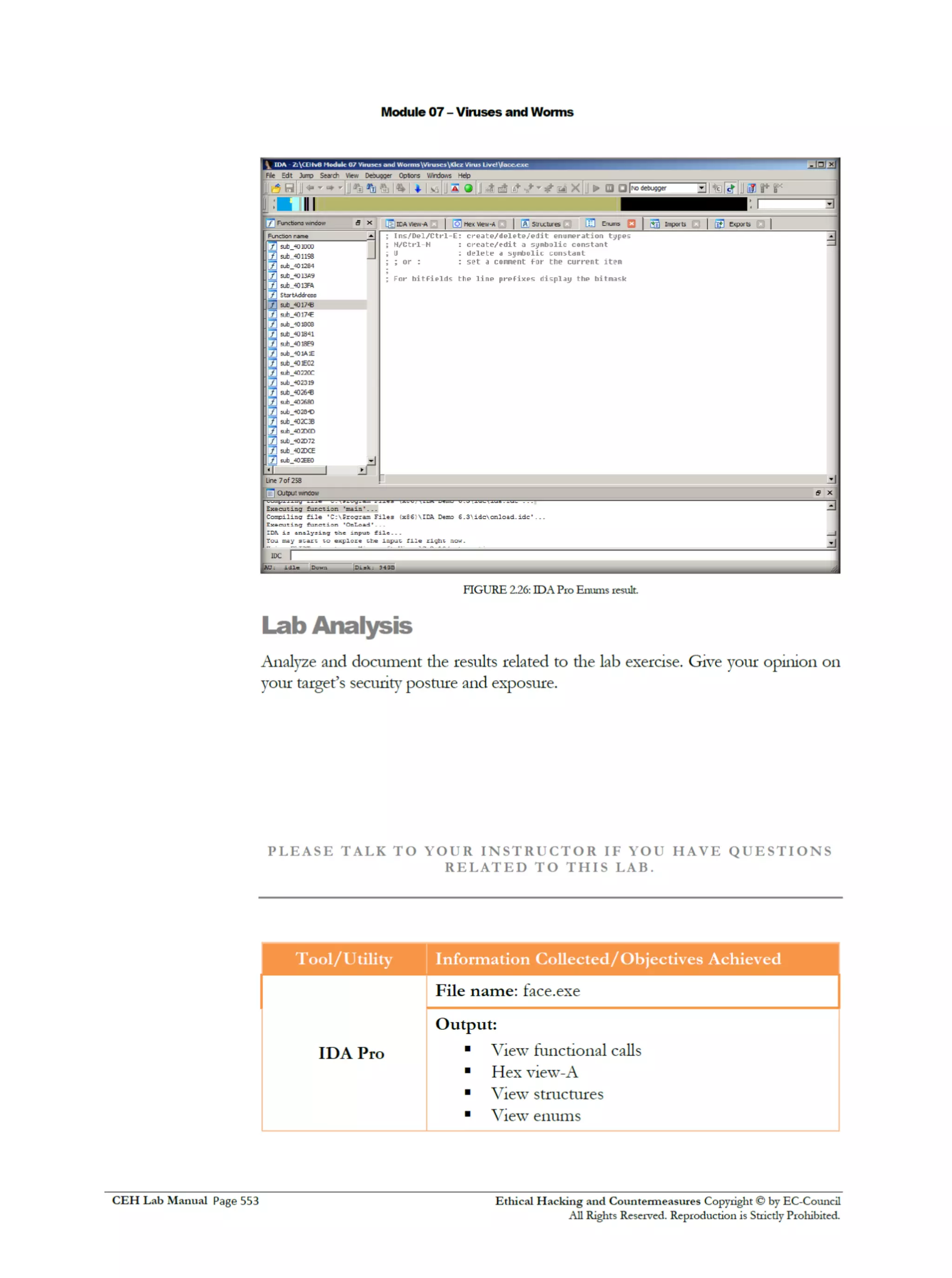 Cehv8 Labs - Module07: Viruses and Worms.