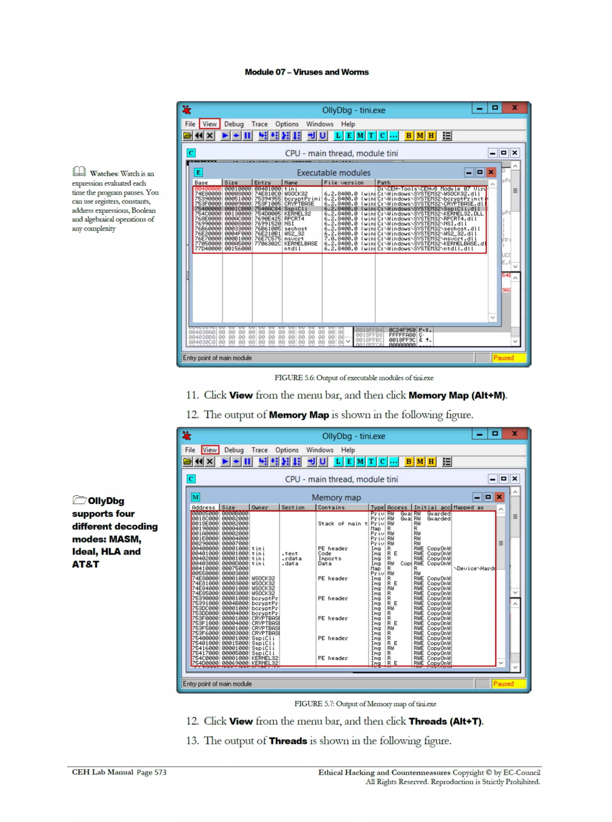 Cehv8 Labs - Module07: Viruses and Worms.