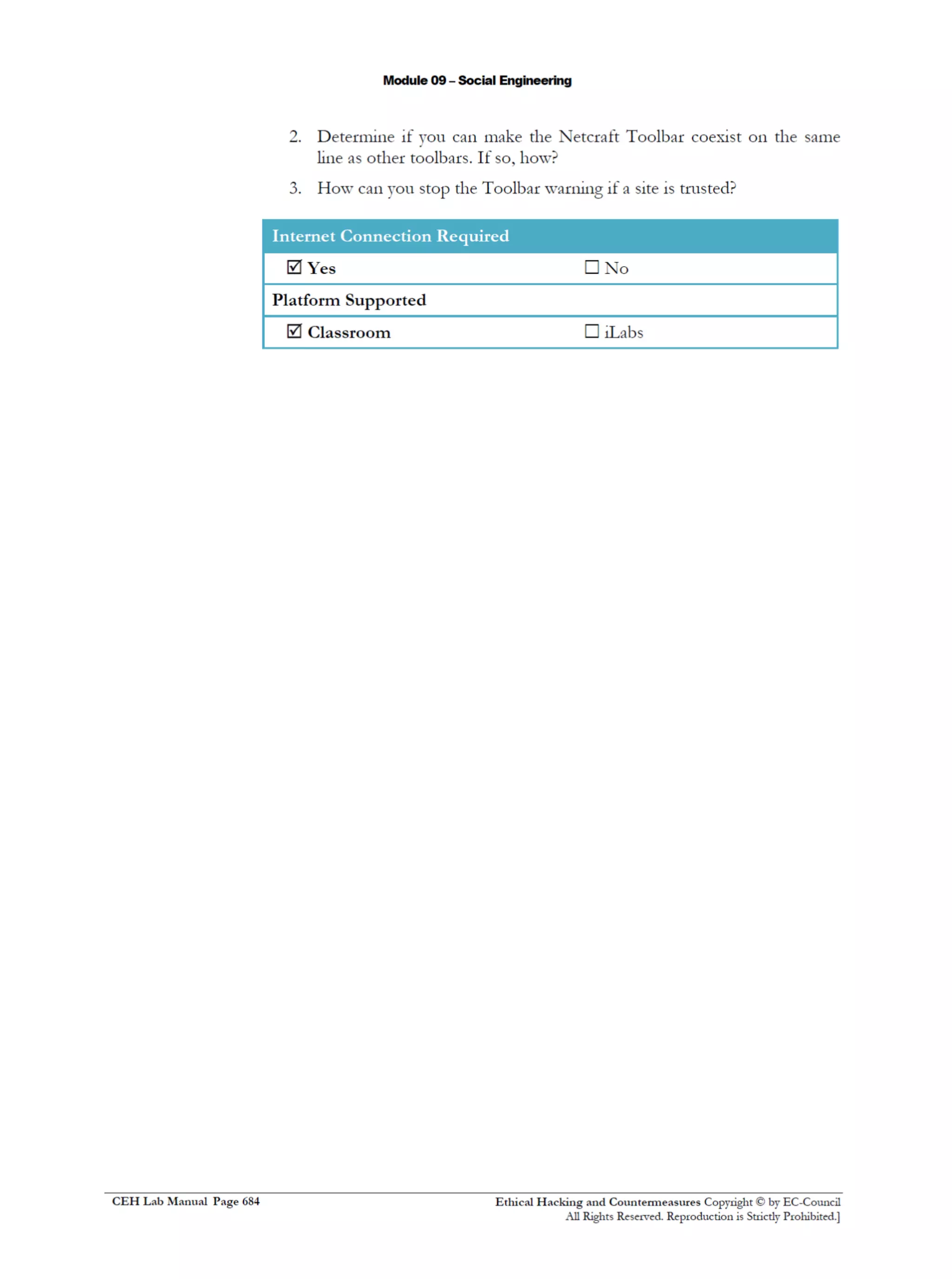 Cehv8 Labs - Module09: Social Engineering.