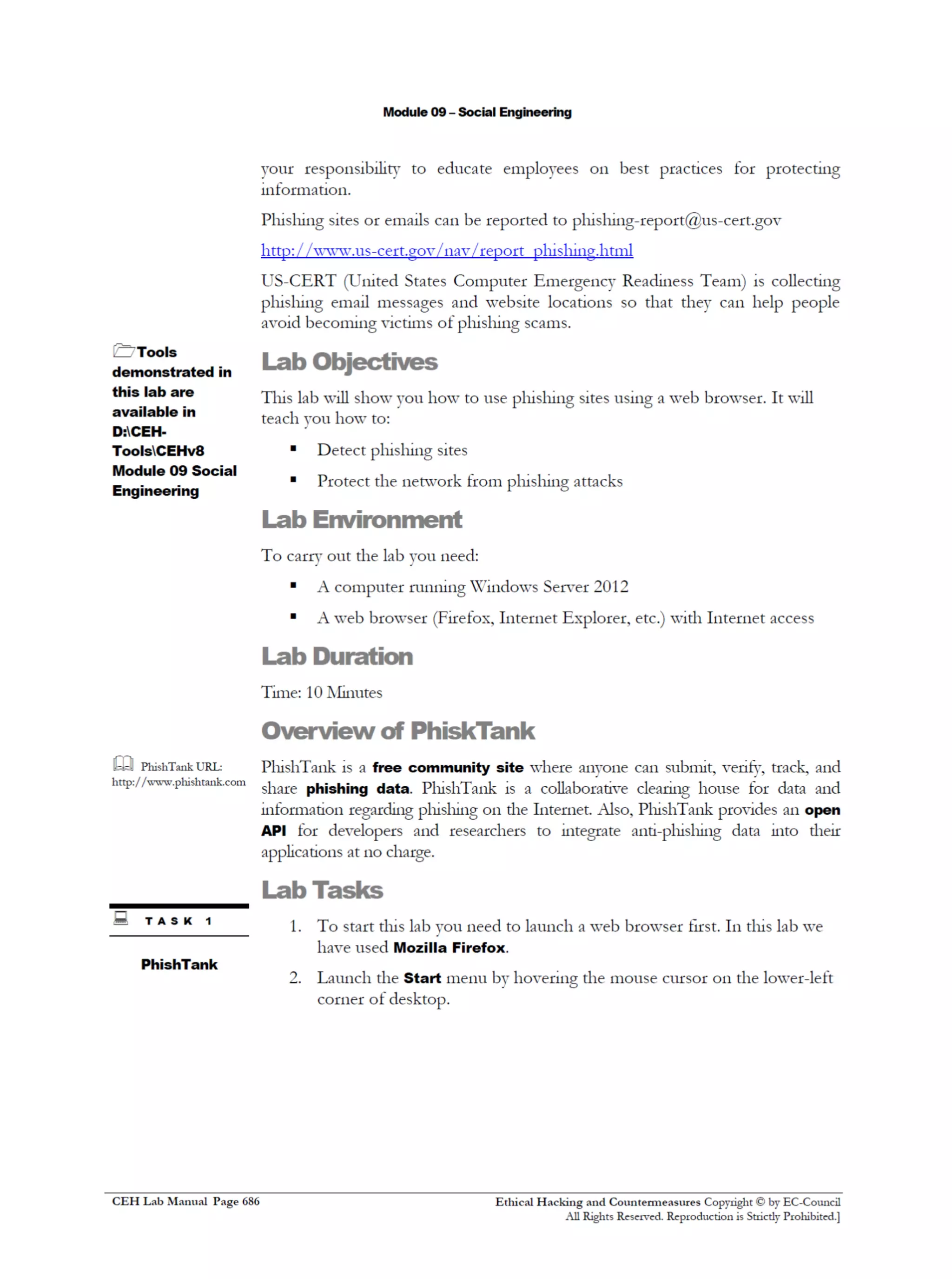 Cehv8 Labs - Module09: Social Engineering.