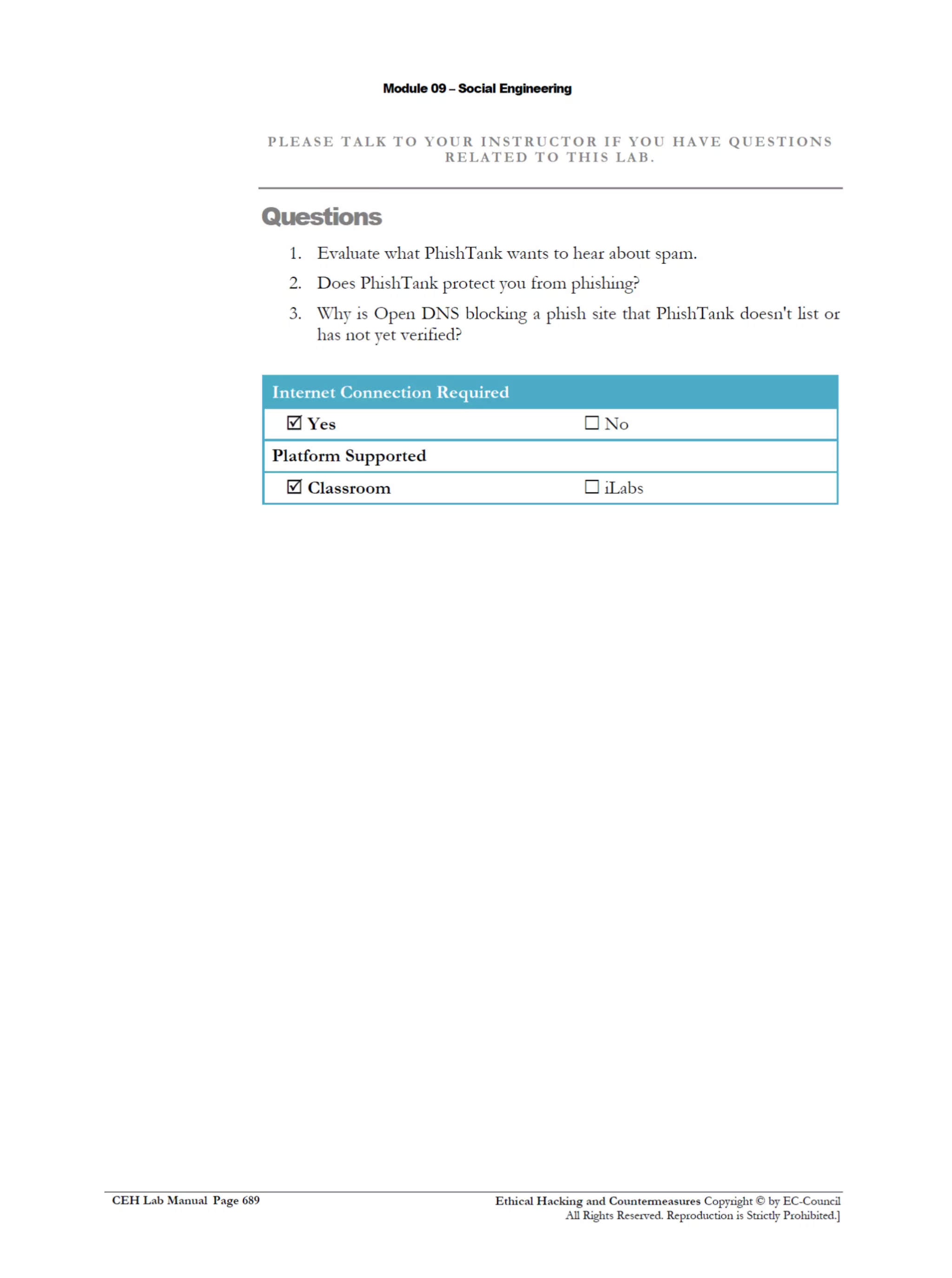 Cehv8 Labs - Module09: Social Engineering.