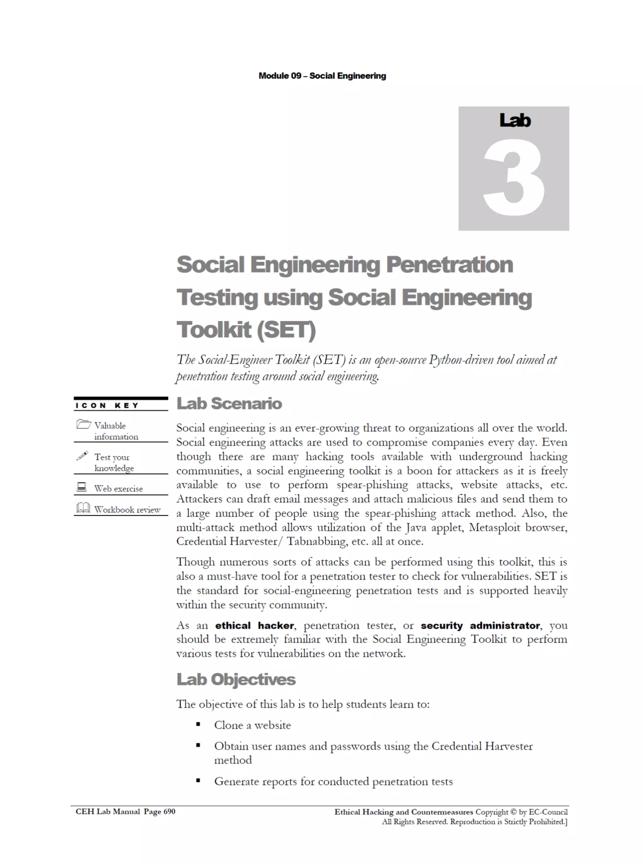 Cehv8 Labs - Module09: Social Engineering.