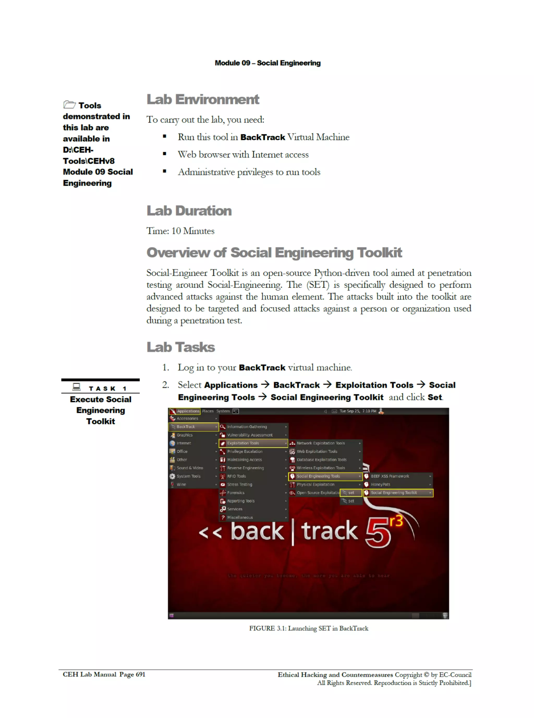 Cehv8 Labs - Module09: Social Engineering.