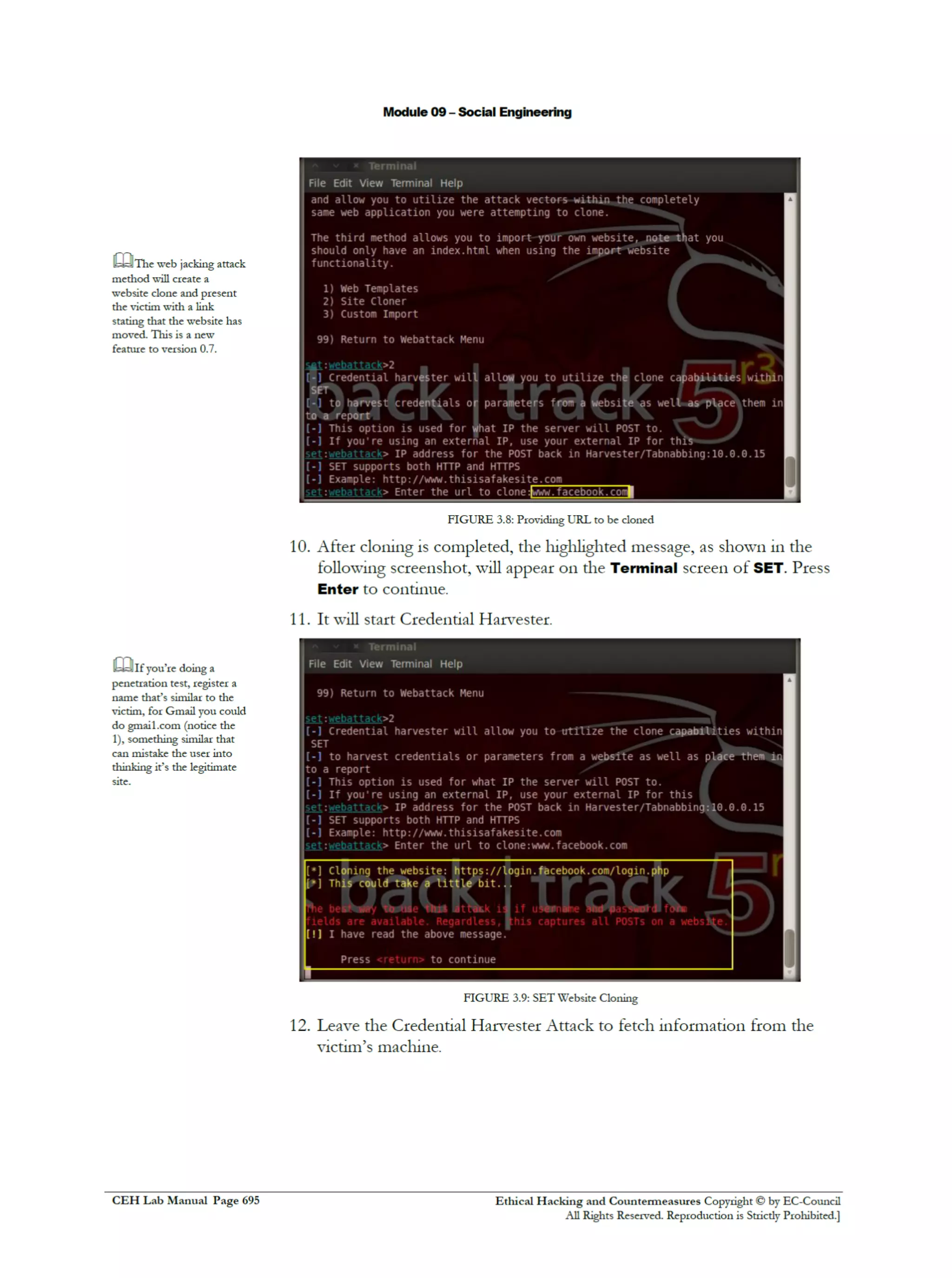 Cehv8 Labs - Module09: Social Engineering.