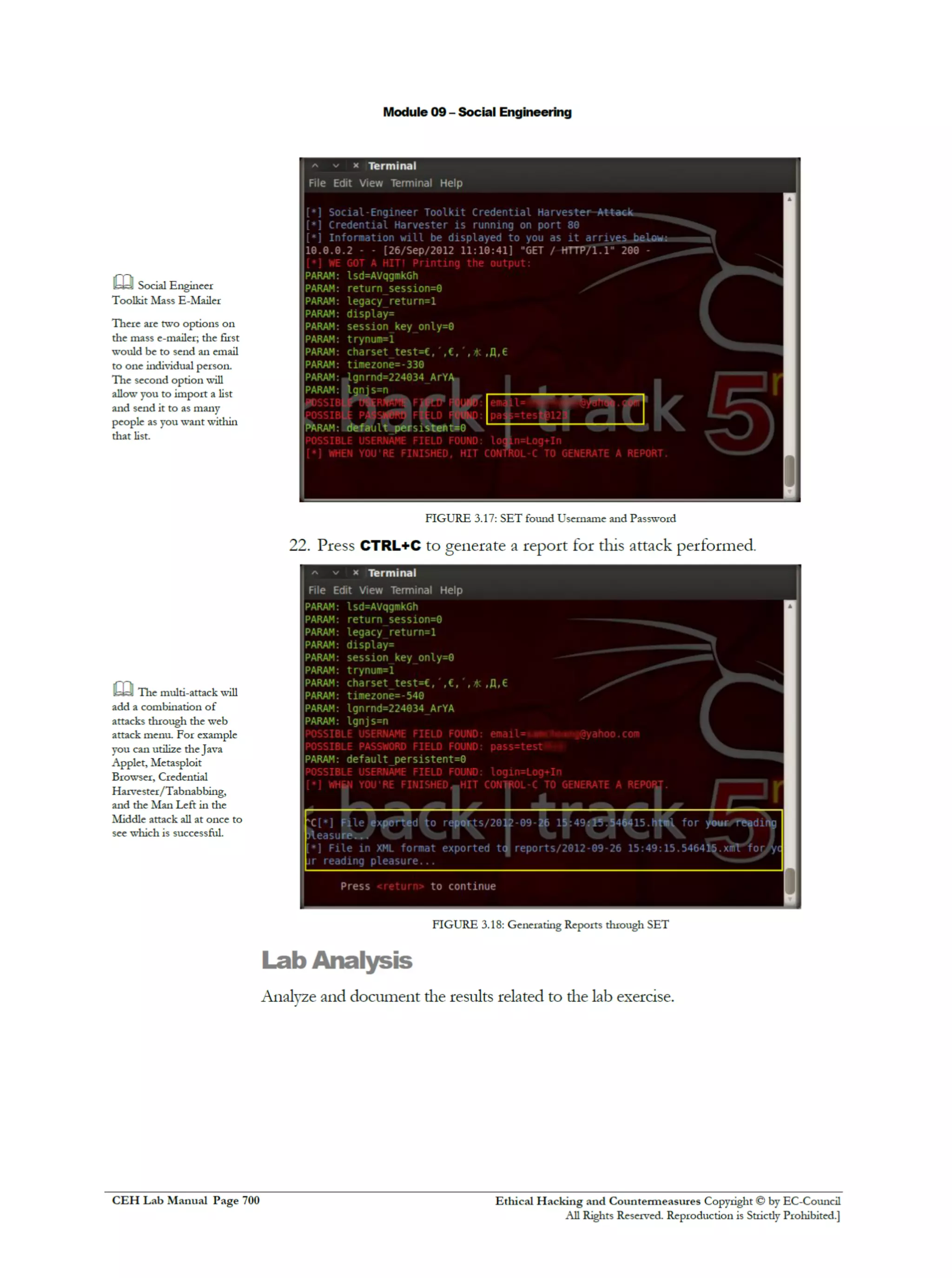 Cehv8 Labs - Module09: Social Engineering.