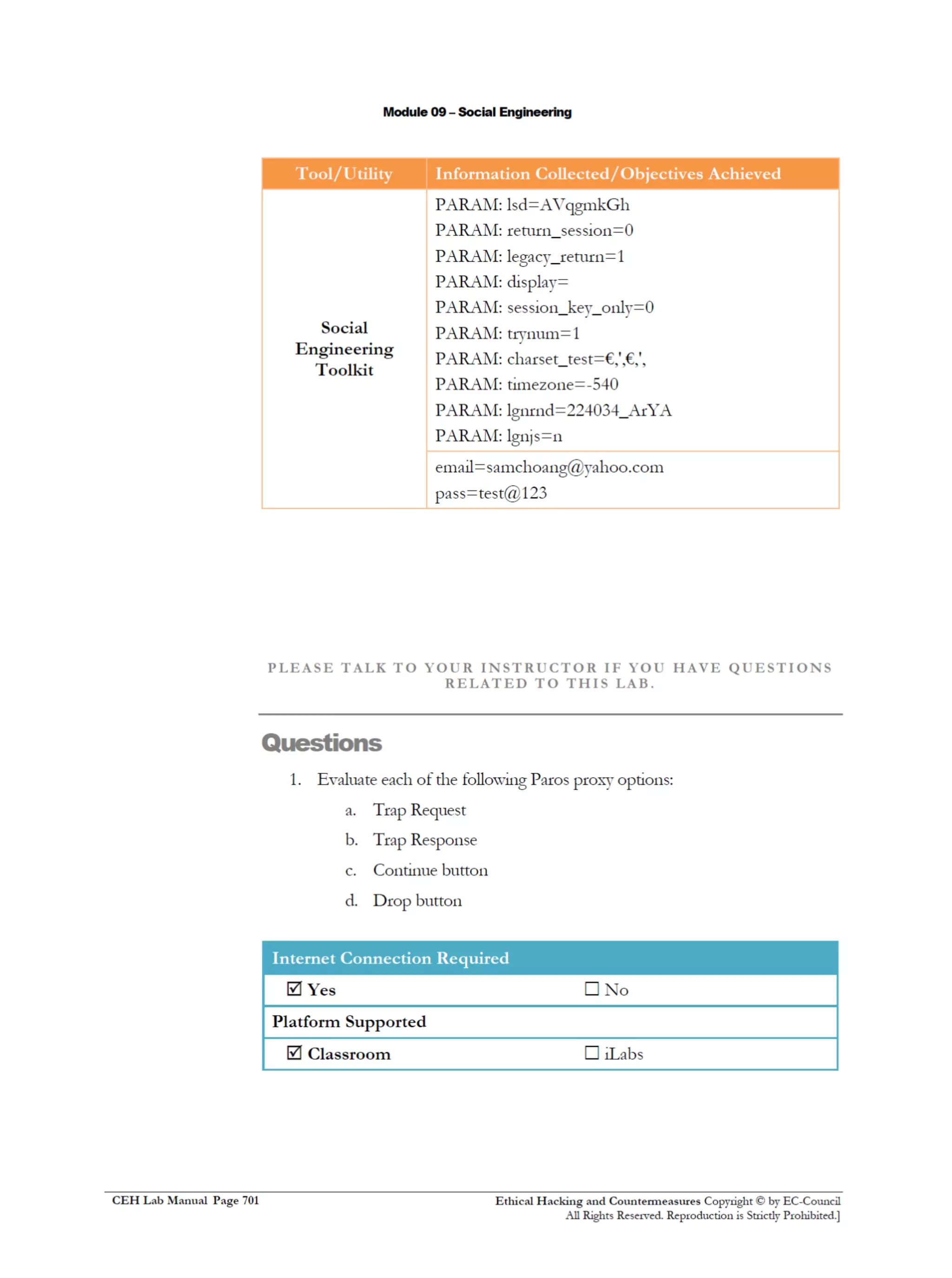 Cehv8 Labs - Module09: Social Engineering.