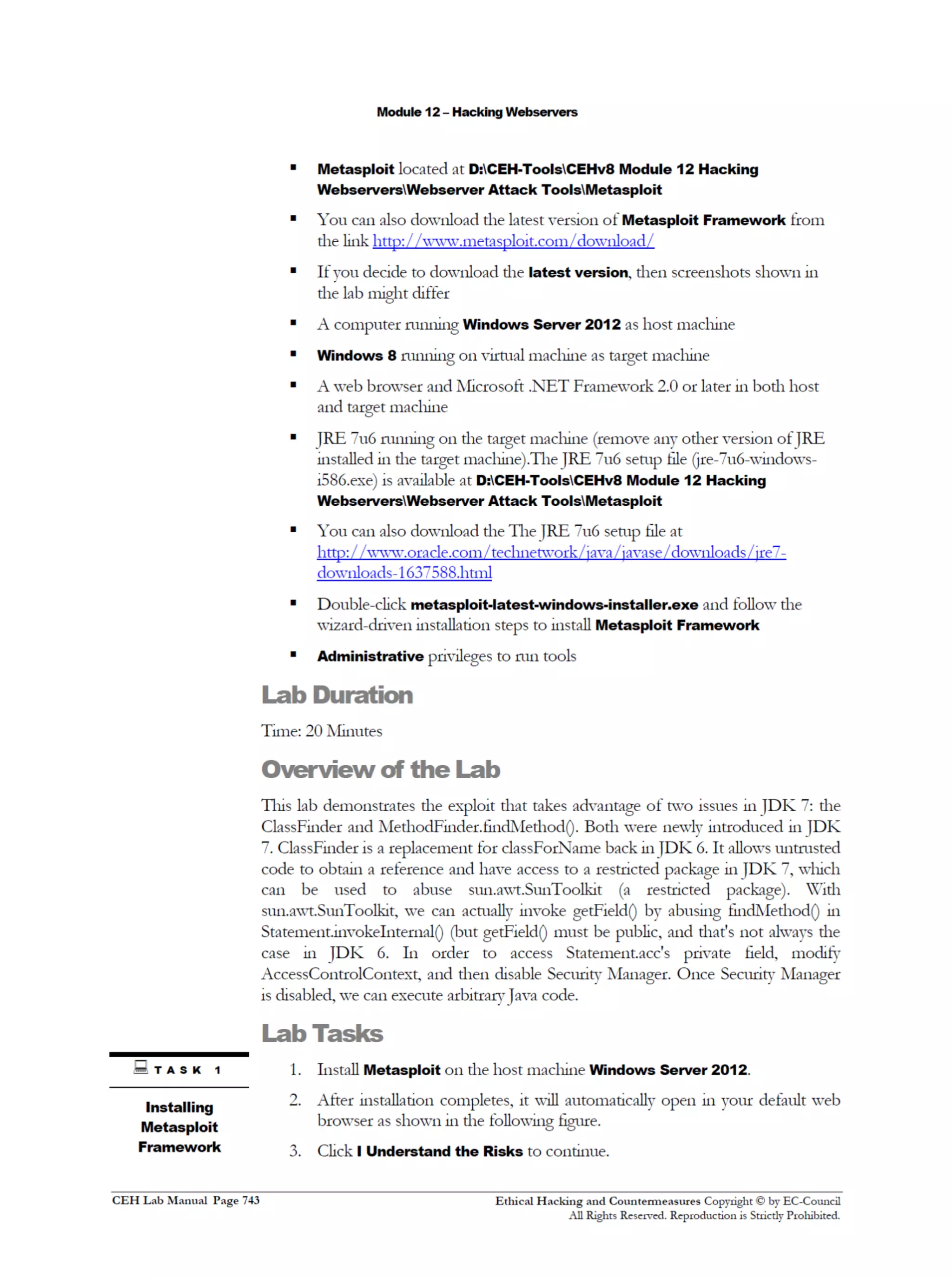 Cehv8 Labs - Module12: Hacking Webservers.