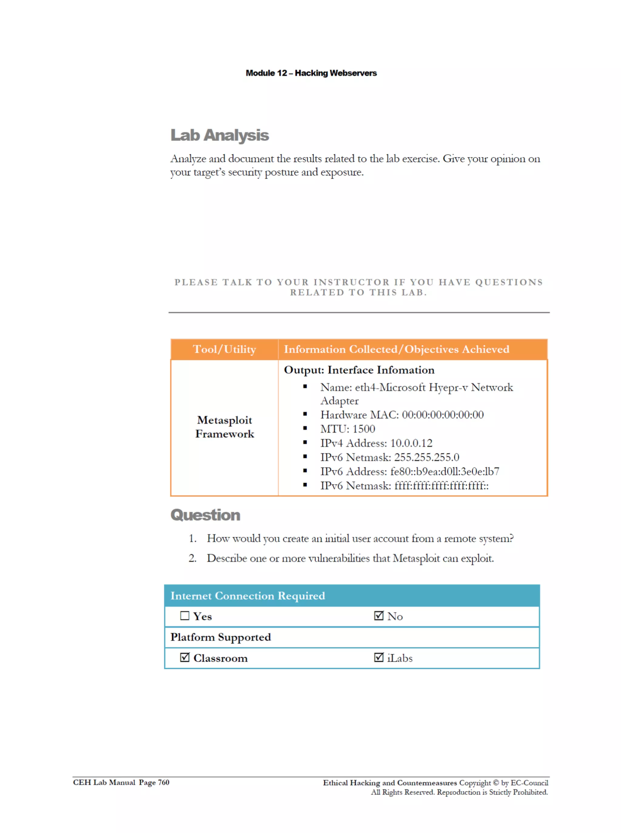 Cehv8 Labs - Module12: Hacking Webservers.