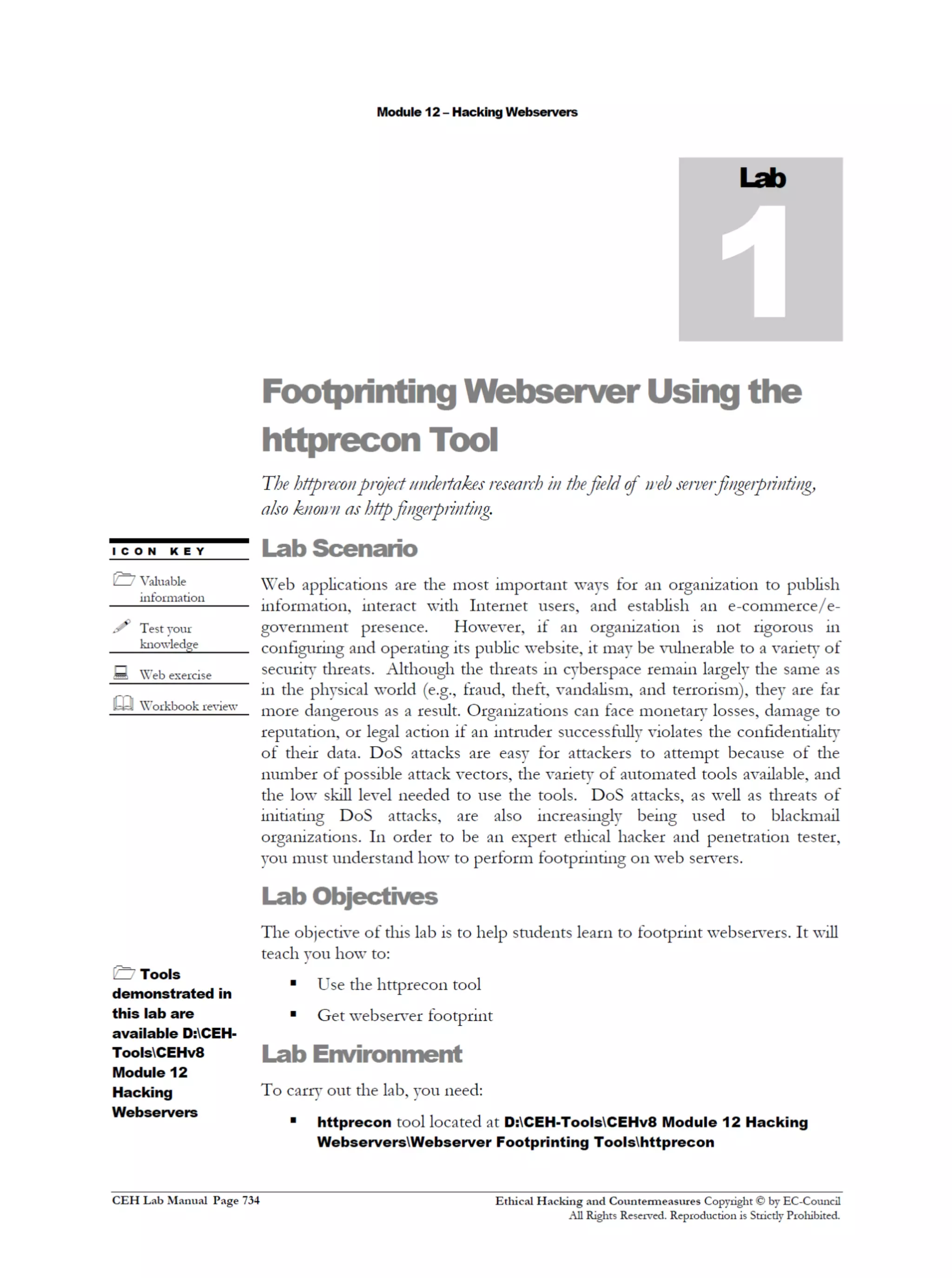 Cehv8 Labs - Module12: Hacking Webservers.