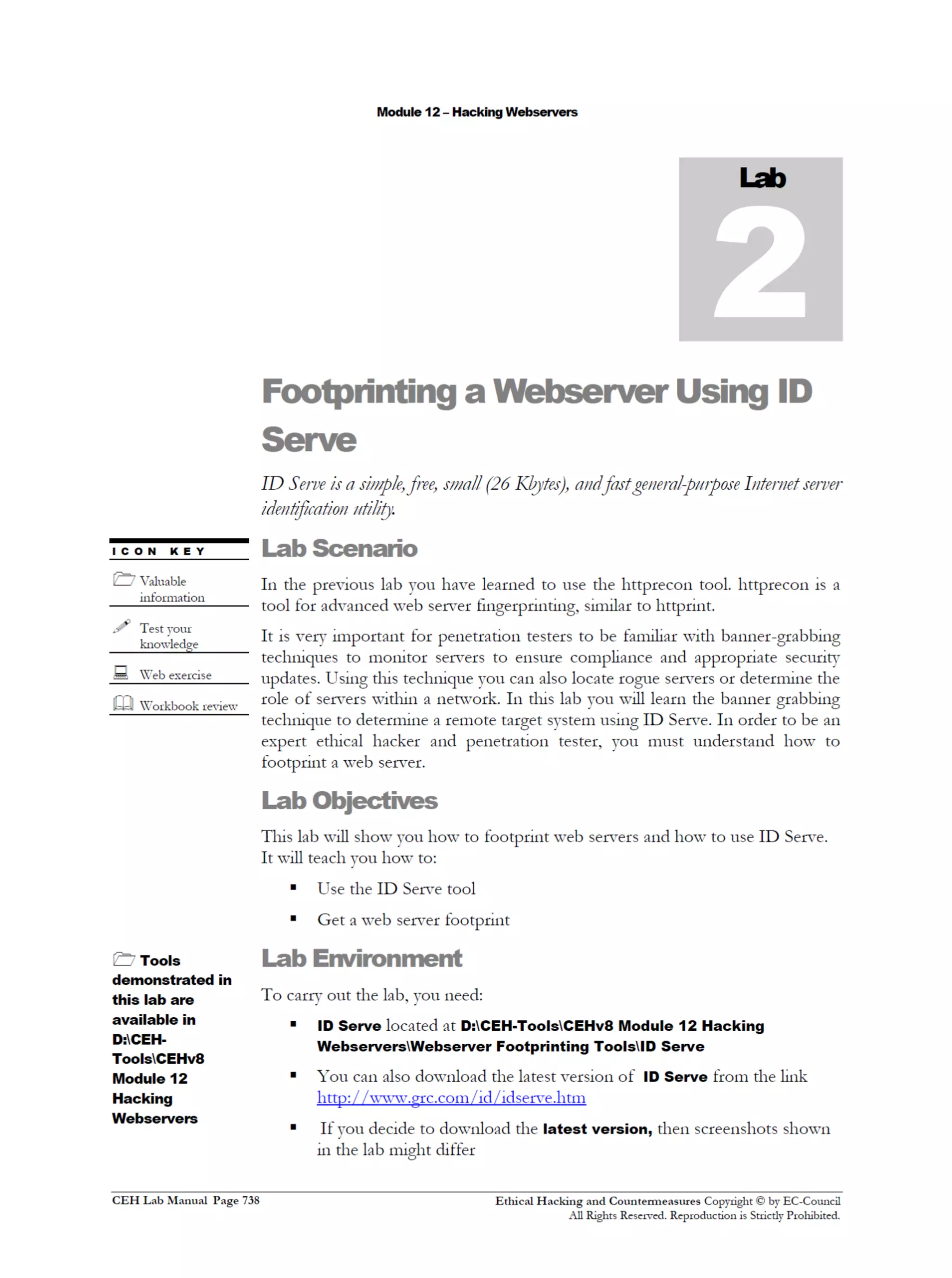 Cehv8 Labs - Module12: Hacking Webservers.