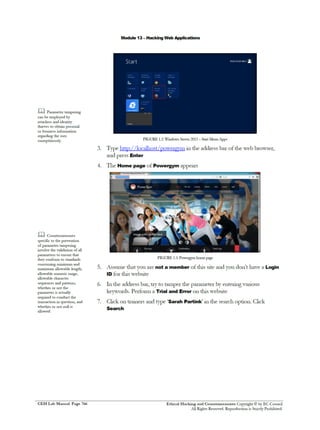 Cehv8 Labs - Module13: Hacking Web Applications.